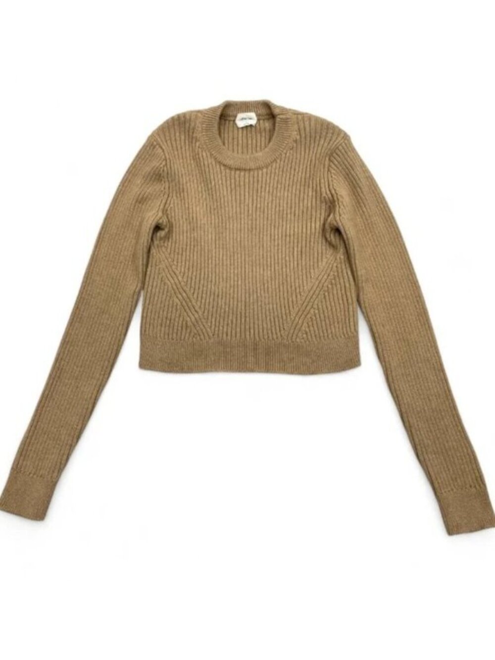 Wilfred Free Aritzia Merino Wool Brown Cropped Sweater Women's S
